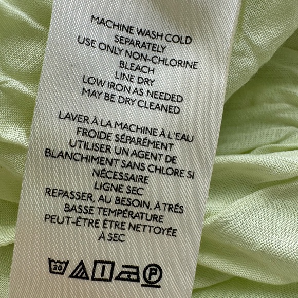 Anthropologie Lime Green Ruffle Tulle Midi Skirt Large Romantic Cottagecore - Picture 7 of 9